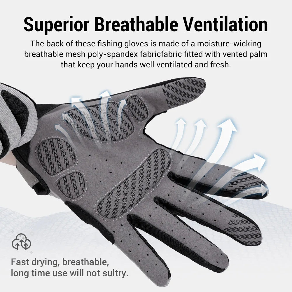 Noeby Fishing Gloves Non-slip Full Finger