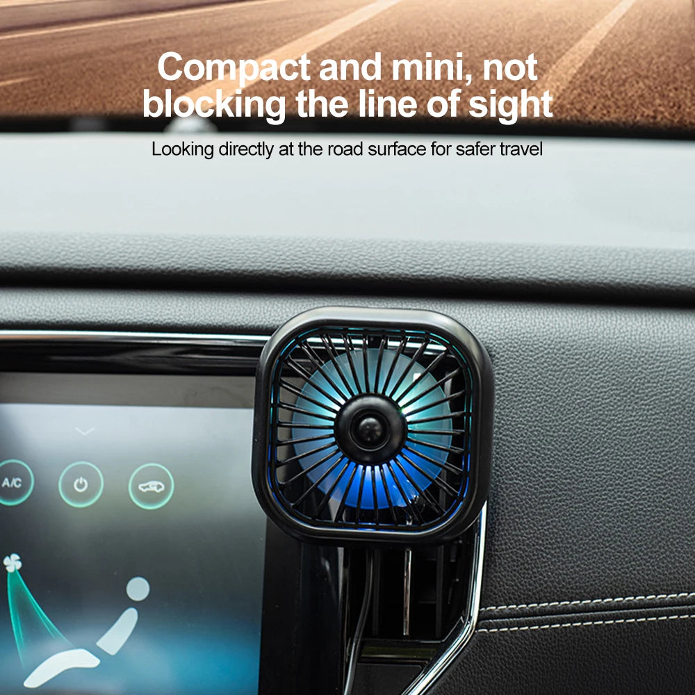 Car Air Outlet Cooling Fan USB Color