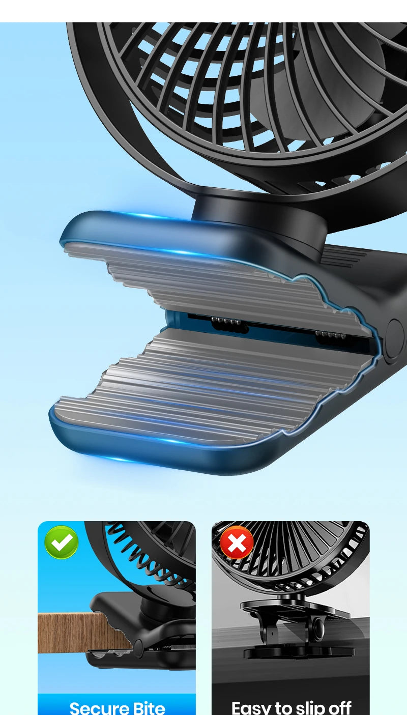 TOPK Mini Portable Clip on Fan