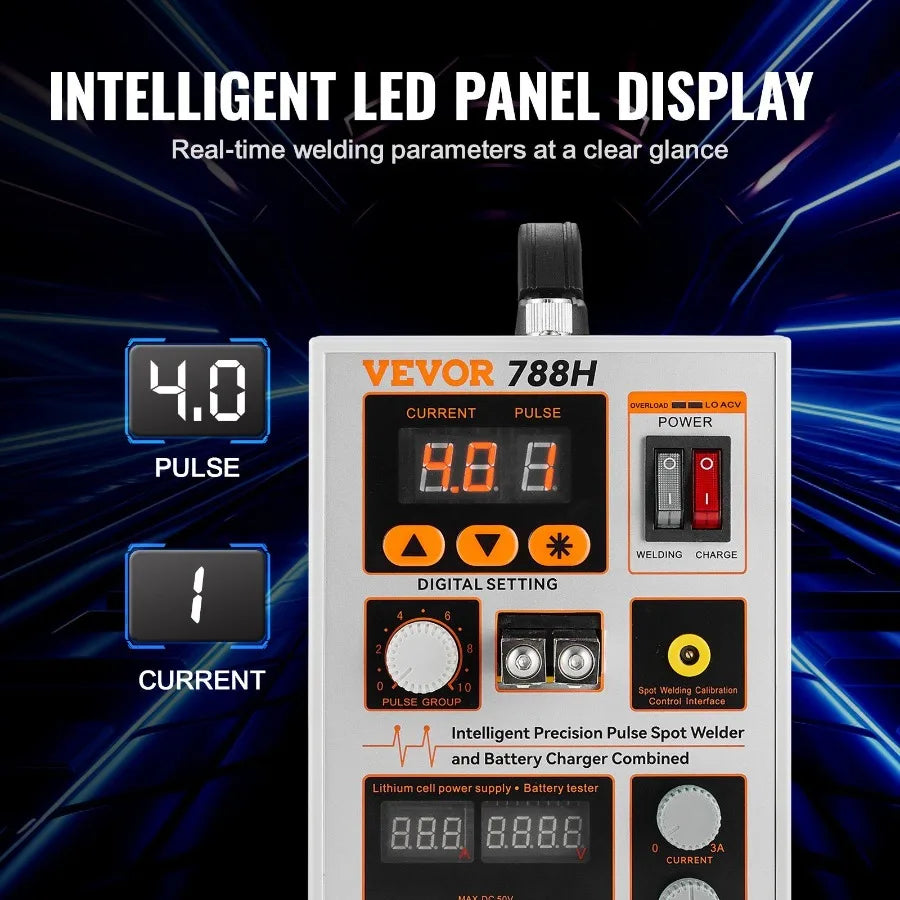Battery Spot Welder 788H Pulse Spot Welder Battery Charger