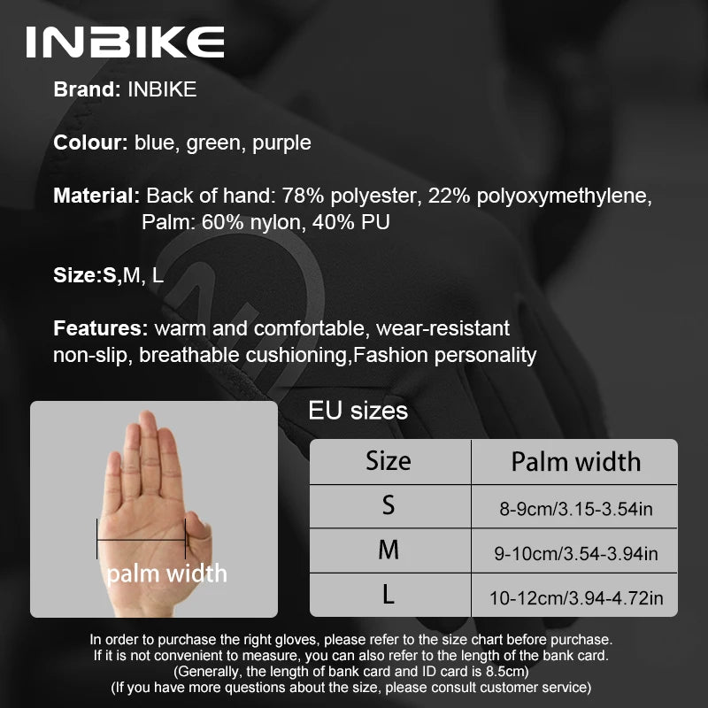 INBIKE 2024 Cycling Gloves Gel Padded