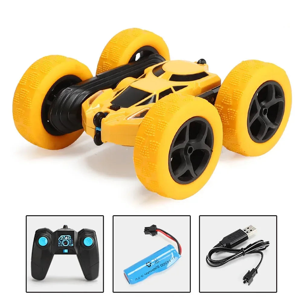 RC Stunt Car Children Double Sided Flip Remote Control 360 Rotation