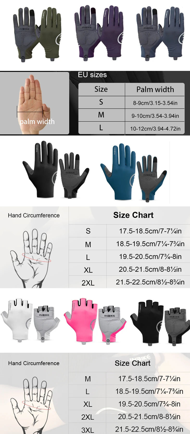 INBIKE 2024 Cycling Gloves Gel Padded