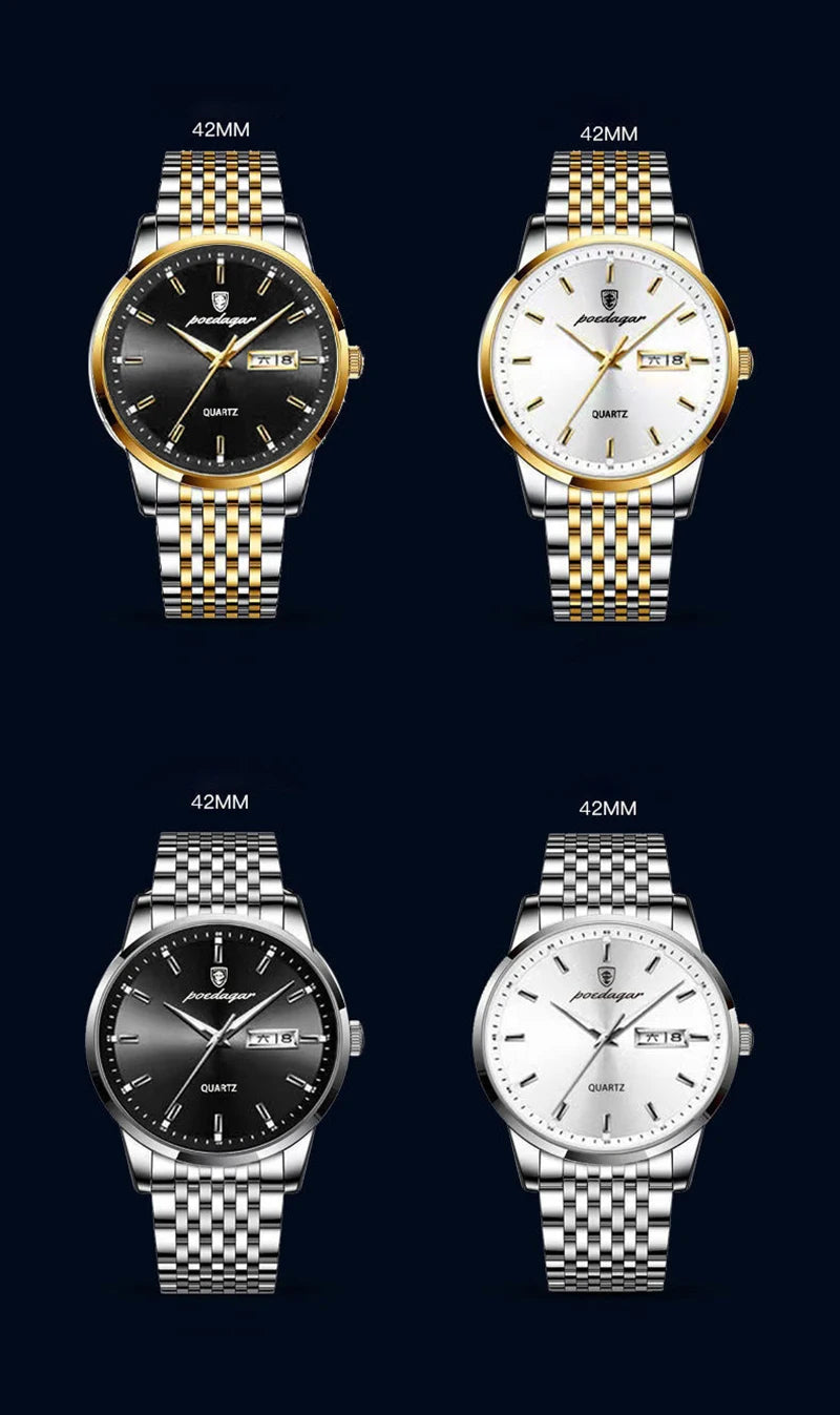 POEDAGAR Luxury Business Men Wristwatches