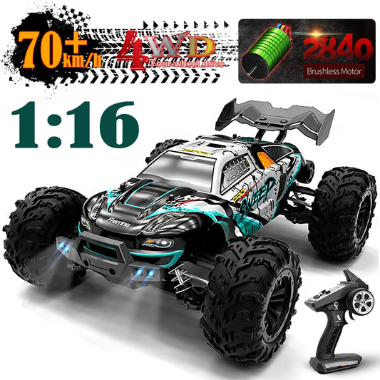 JJRC 1:16 4WD RC Car 70KM/H With Led Lights 2.4G Inductor Remote Control Off-Road Cars