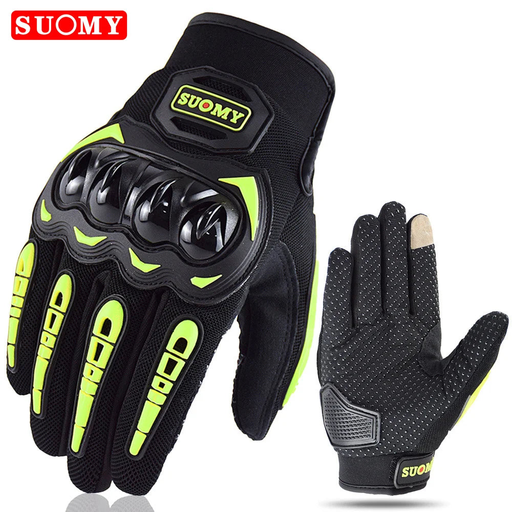VEMAR Summer Motorcycle Gloves Men Black Full Finger Touchscreen