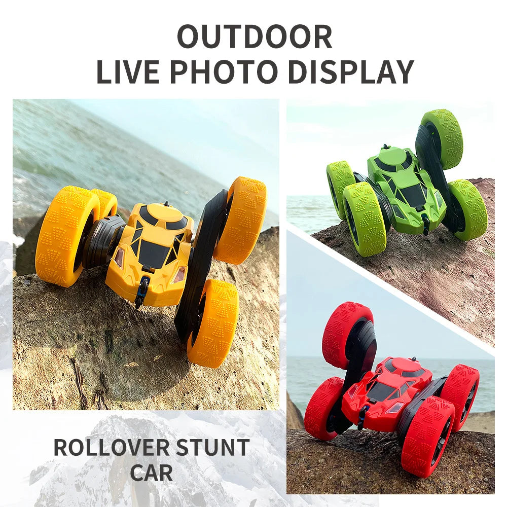 RC Stunt Car Children Double Sided Flip Remote Control 360 Rotation