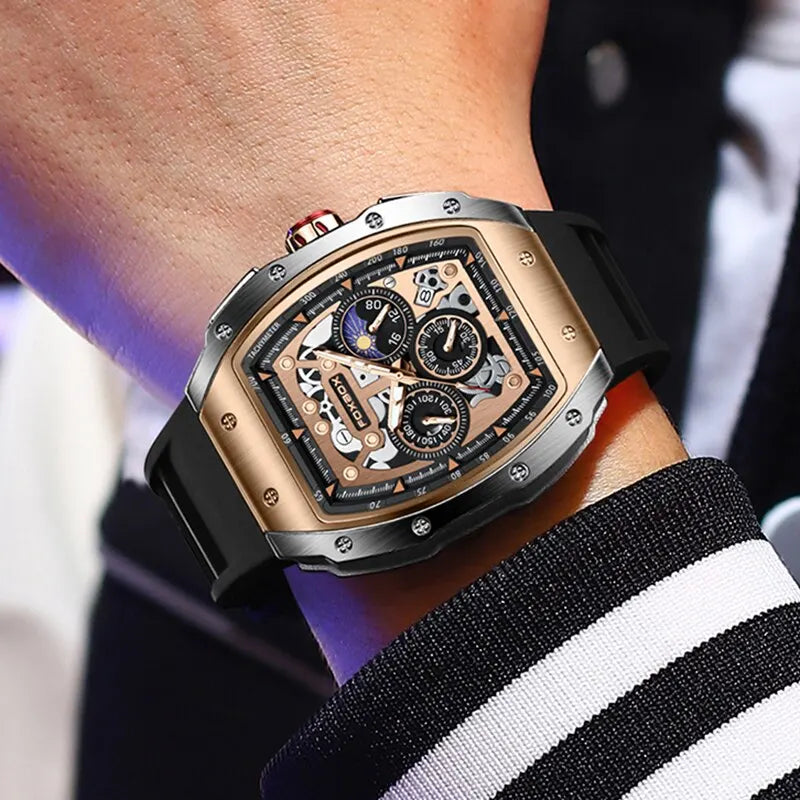 Luxury Mens Watches Business Waterproof Military Quartz Chronograph Wristwatch