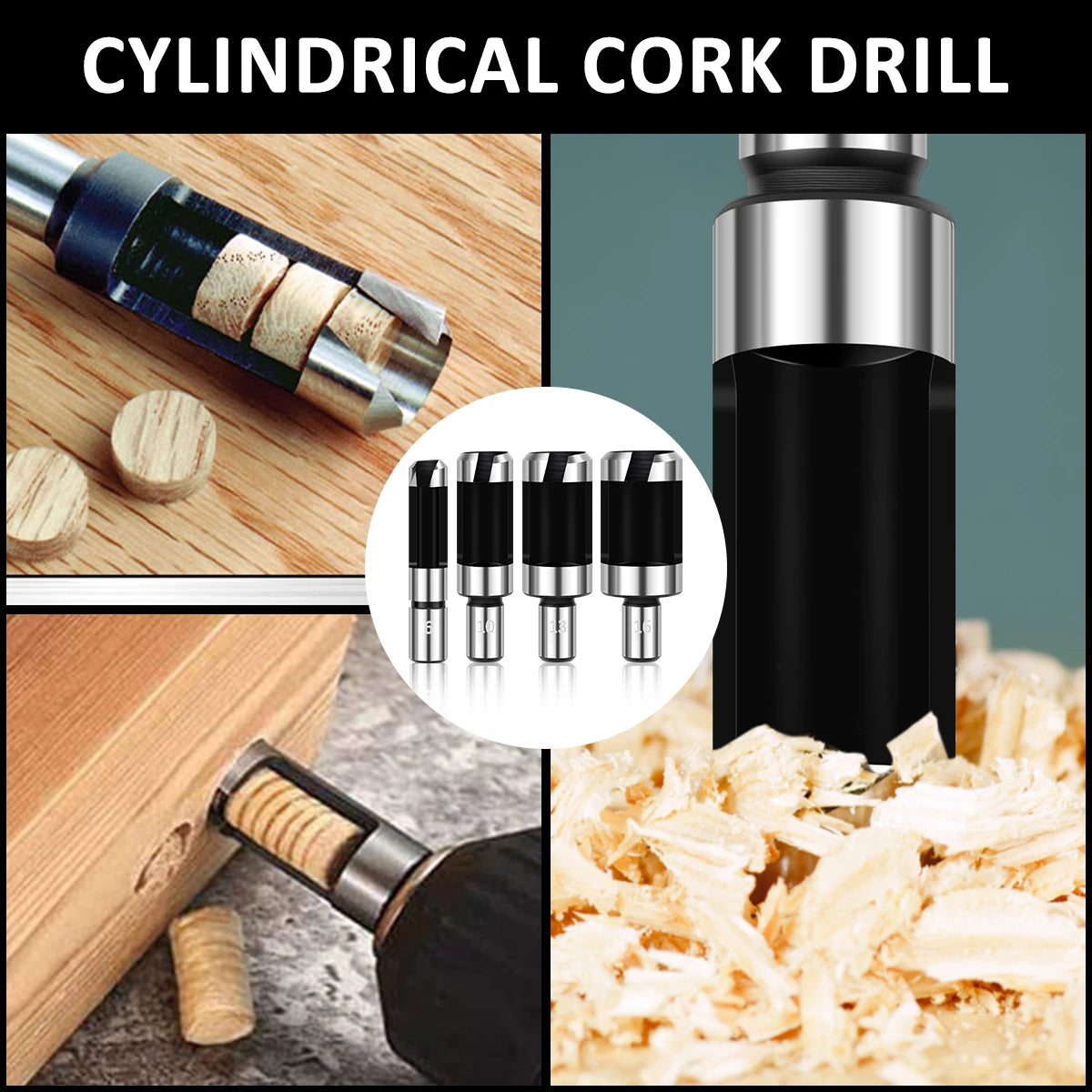 14Pcs Woodworking Countersink Drill Bit  Steel