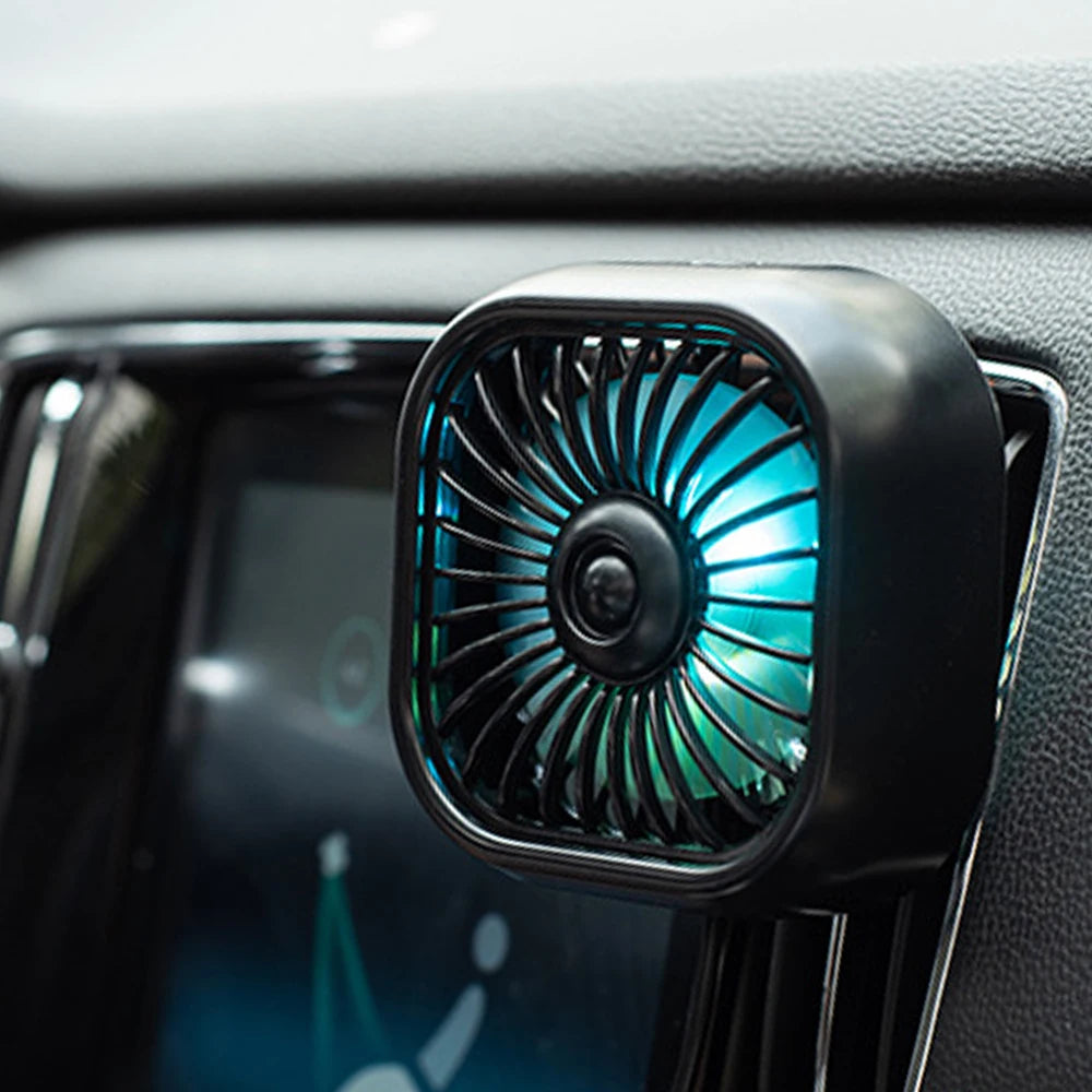 Car Air Outlet Cooling Fan USB Color