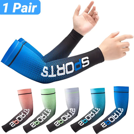 2PCS Summer Fashio Sunscreen Ice Silk Sleeve UV Sun Protection