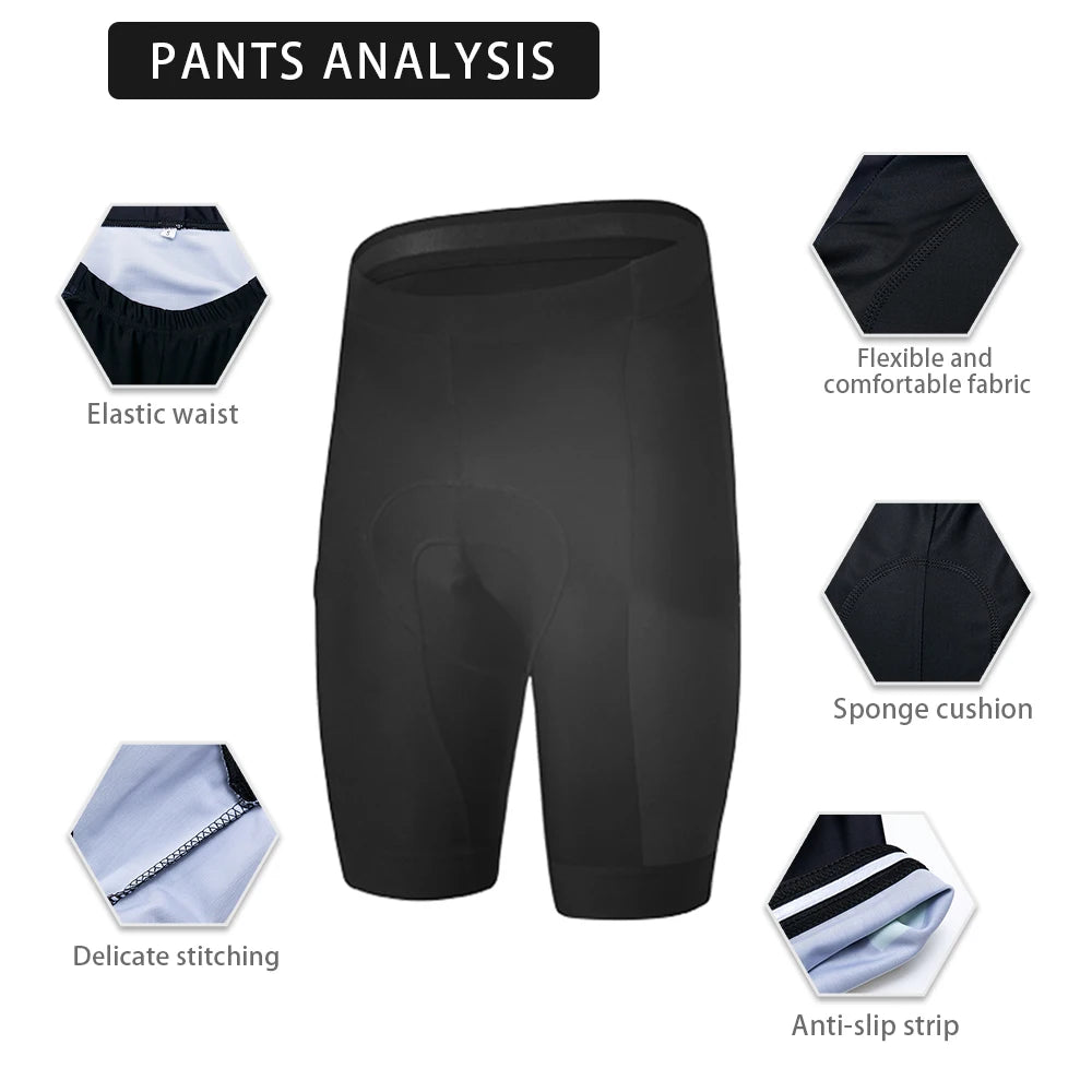 2023 New Summer Men's Short Sleeve Cycling Shorts