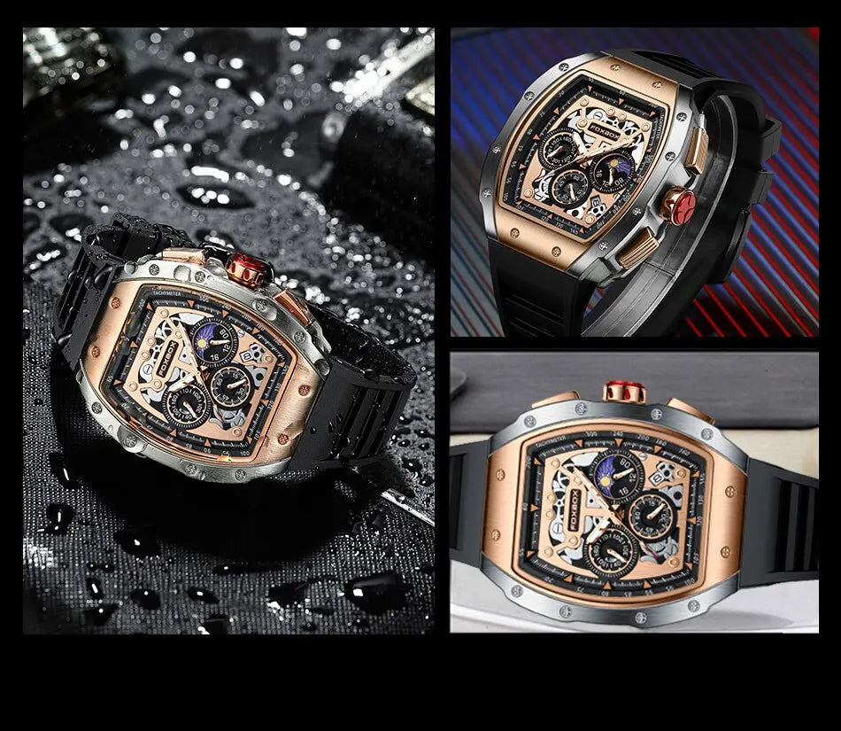 Luxury Mens Watches Business Waterproof Military Quartz Chronograph Wristwatch