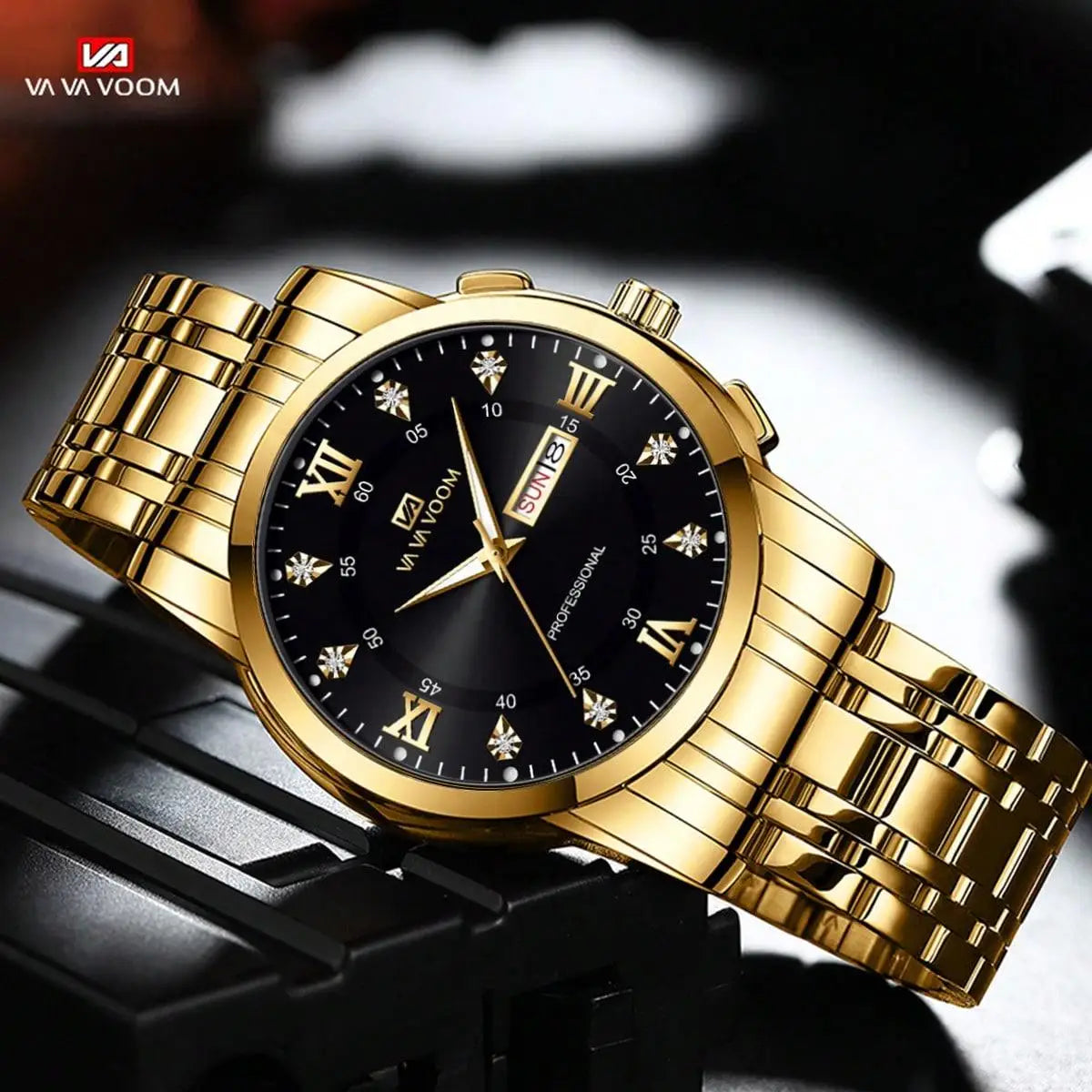 Stainless Steel Top Quailty Luxury Push Button Hidden Clasp Waterproof Luminous