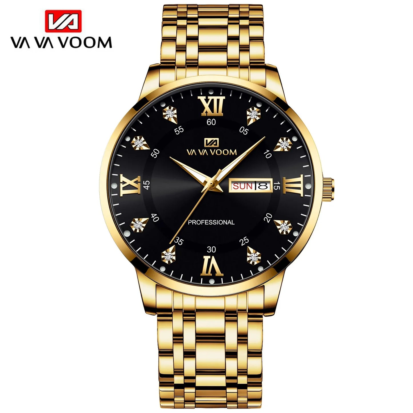 Stainless Steel Top Quailty Luxury Push Button Hidden Clasp Waterproof Luminous