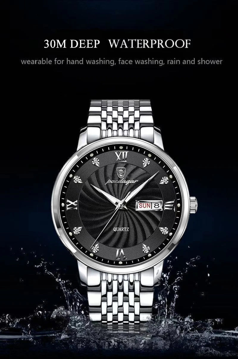 POEDAGAR Luxury Brand Man Watch Waterproof Luminous