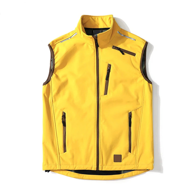 Golf Vest for Men Fleece Softshell Sports Outdoor Hiking Vest