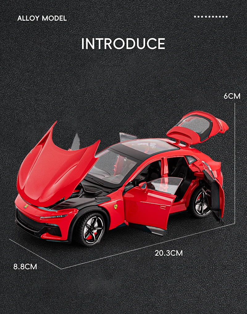 1:22 Purosangue SUV Alloy Car Diecasts & Toy Vehicles Metal Toy Car Model