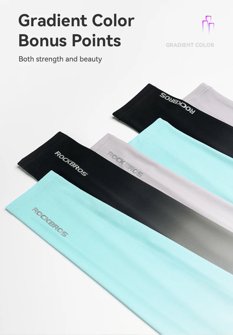 ROCKBROS Bicycle Arm Sleeves Ice Silk Sun UV Protection