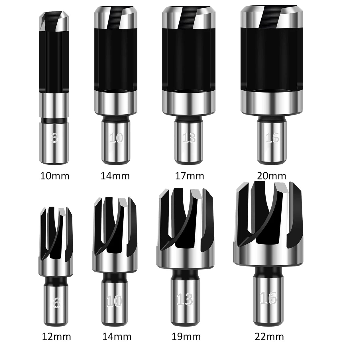14Pcs Woodworking Countersink Drill Bit  Steel