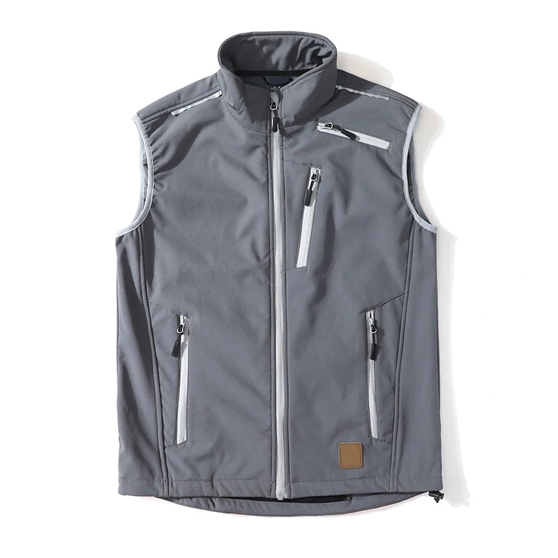 Golf Vest for Men Fleece Softshell Sports Outdoor Hiking Vest