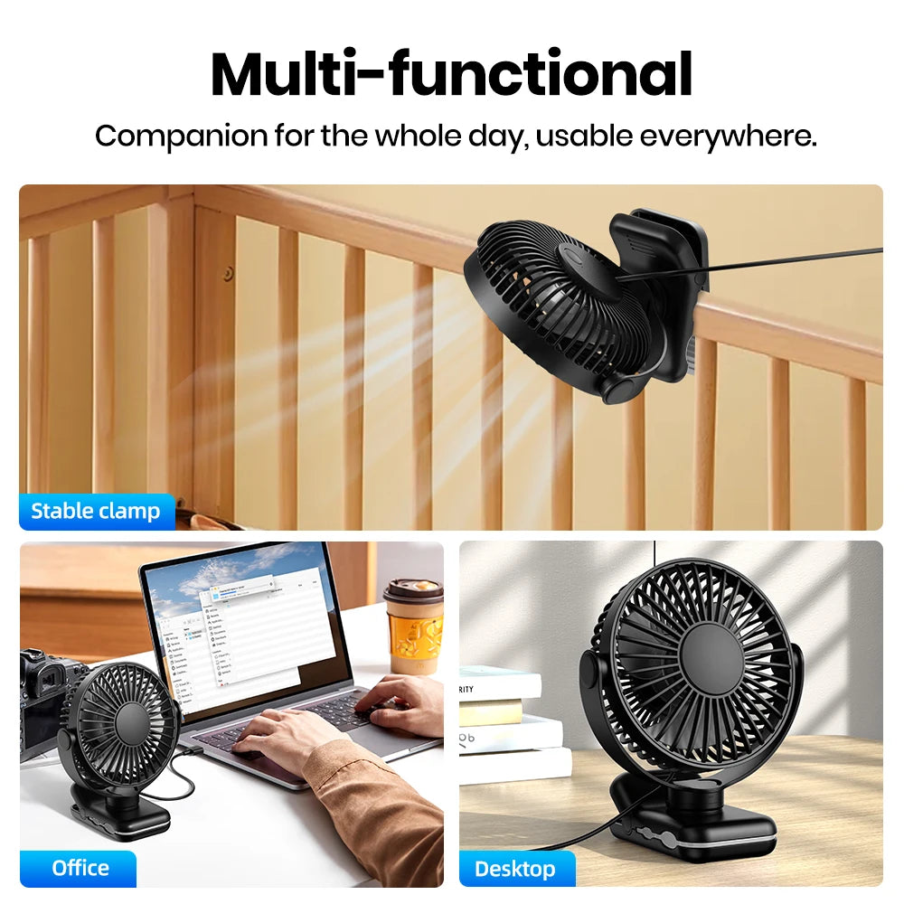 TOPK Mini Portable Clip on Fan