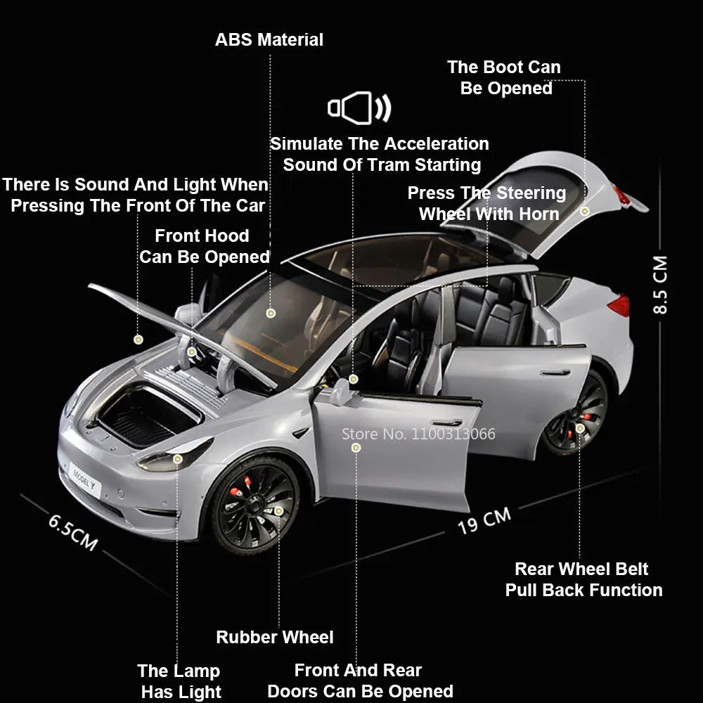 1/24 Scale Model Y Diecast Alloy Toys Models Car