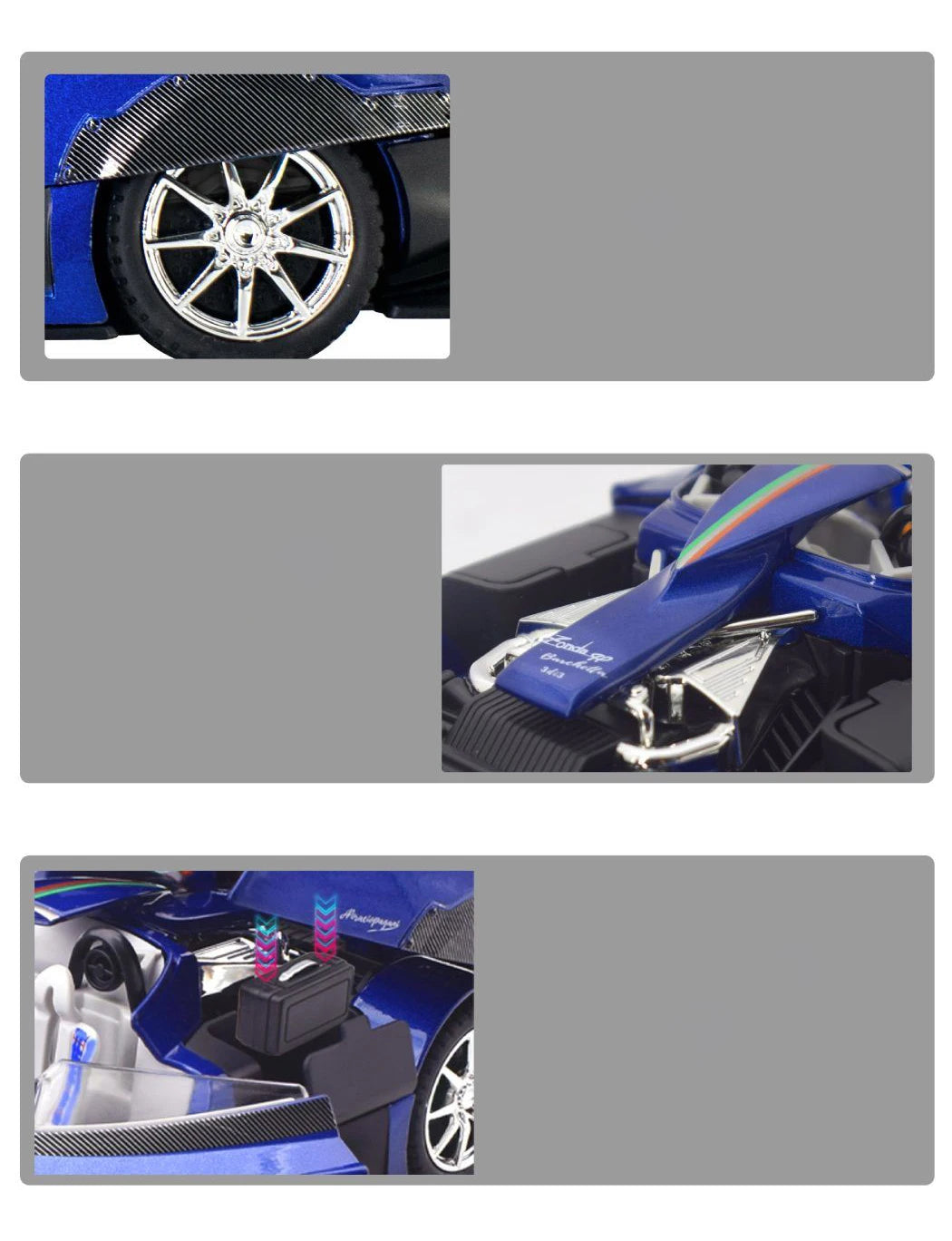 1:24 Pagani Zonda HP Barchetta Supercar Alloy Car Model
