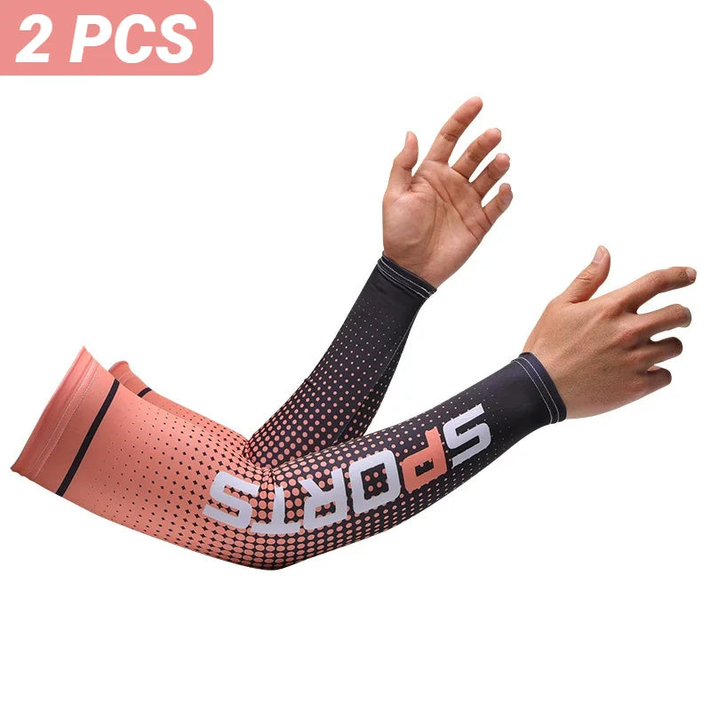 2PCS Summer Fashio Sunscreen Ice Silk Sleeve UV Sun Protection