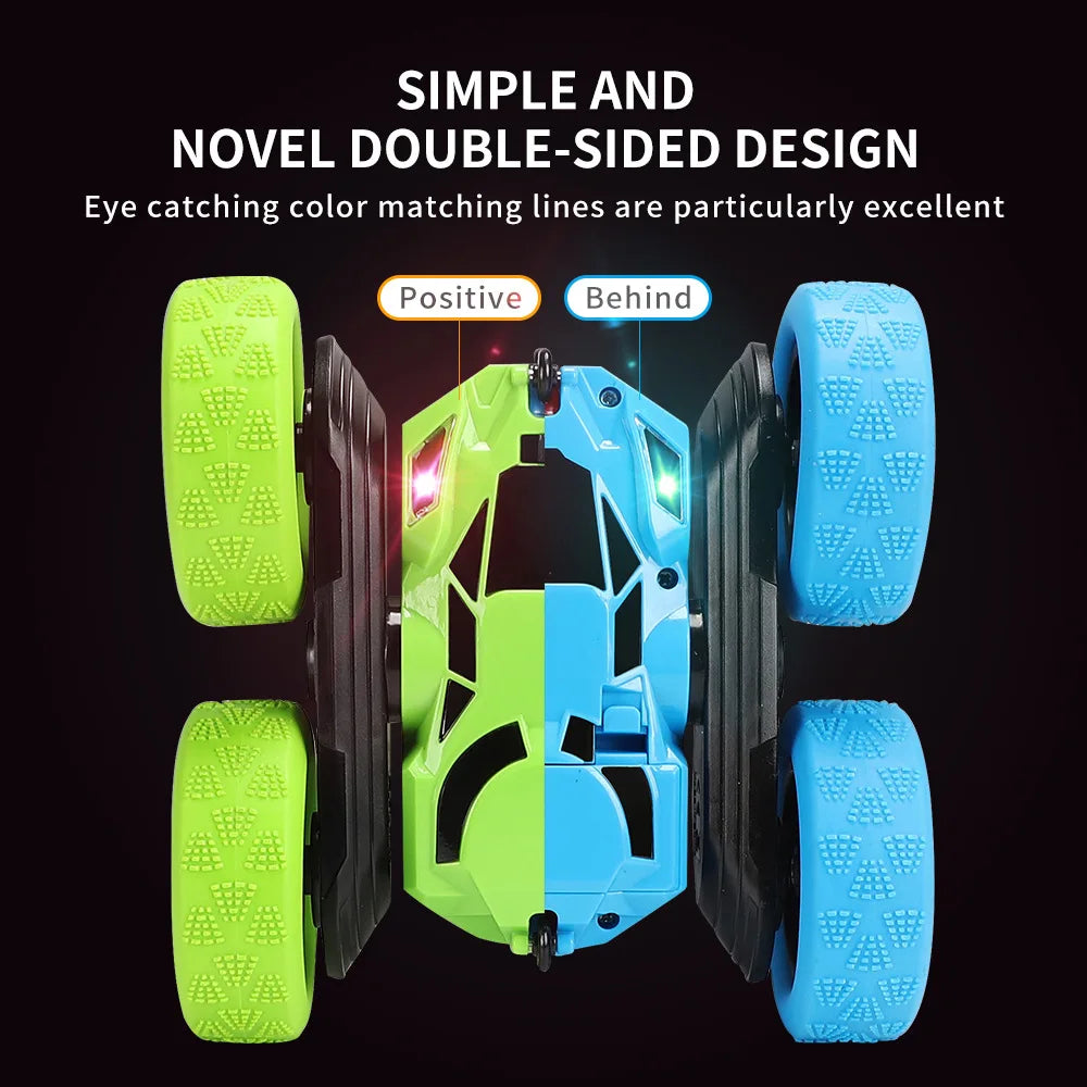 RC Stunt Car Children Double Sided Flip Remote Control 360 Rotation