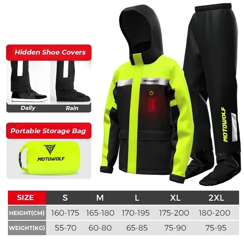 Summer Motorcycle Raincoat Rain Jacket Pants
