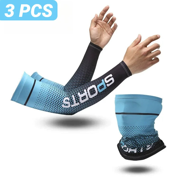 2PCS Summer Fashio Sunscreen Ice Silk Sleeve UV Sun Protection