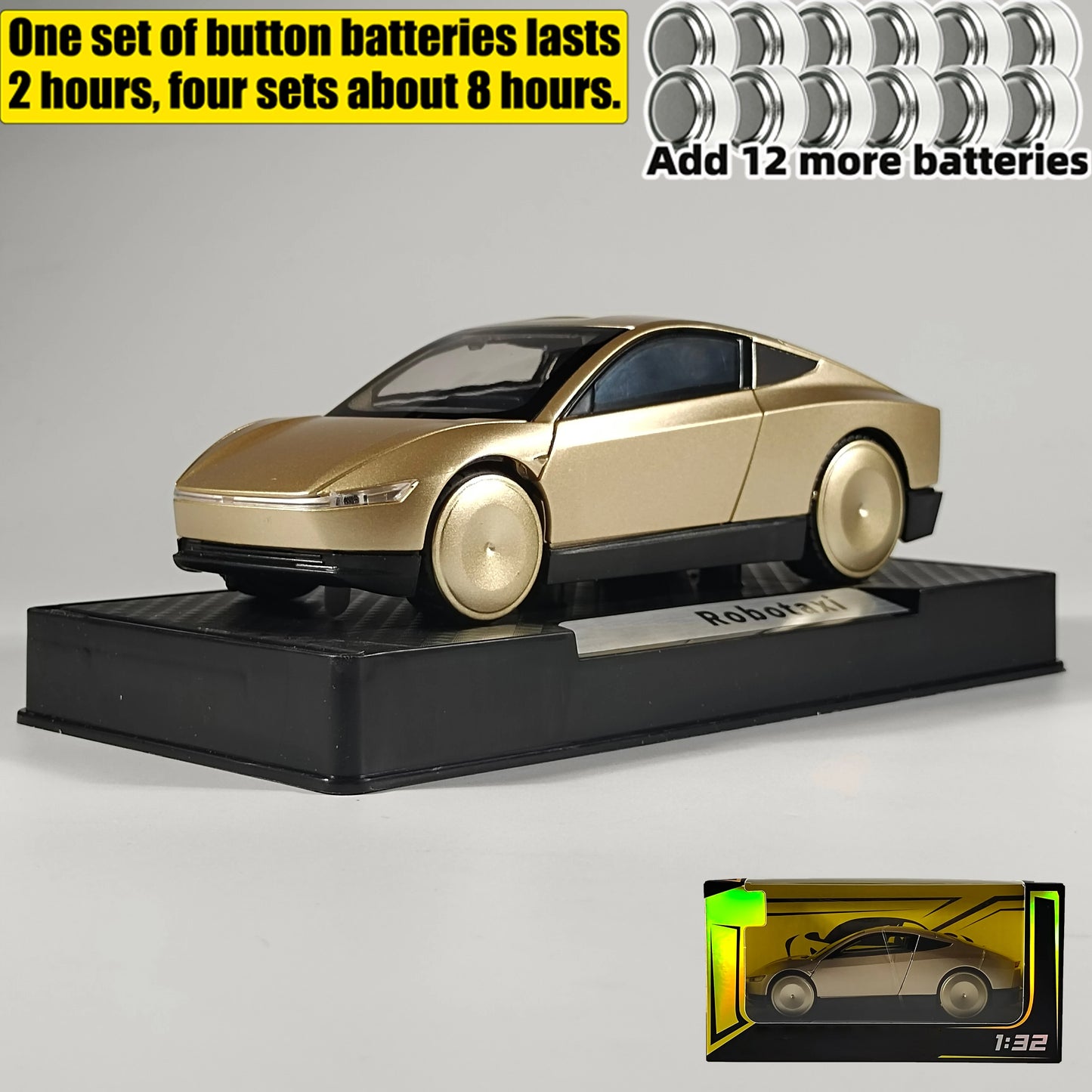 1:32 Cyber Robotaxi Driverless Taxi Alloy Metal Diecast Model