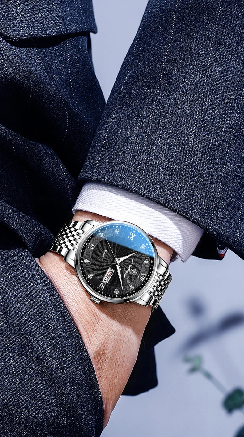 POEDAGAR Luxury Brand Man Watch Waterproof Luminous