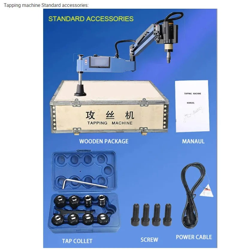 M3-M16 Hot CNC Automatic Flexible Arm Nut Screw Servo Electric Tapping Machine