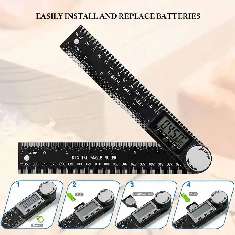 1 PC 2 in 1 Digital Angle Detector Scale