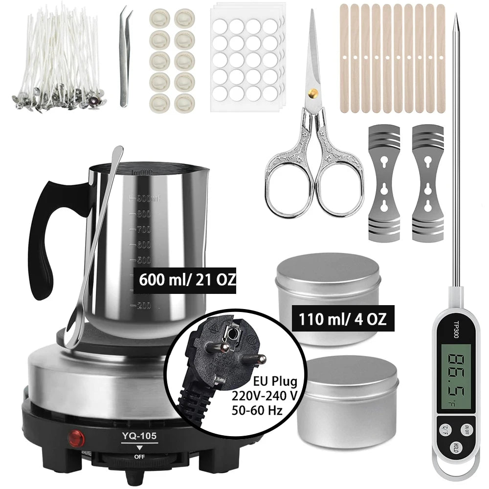 Gemos Candle Making Kit with 500W Electronic Stove
