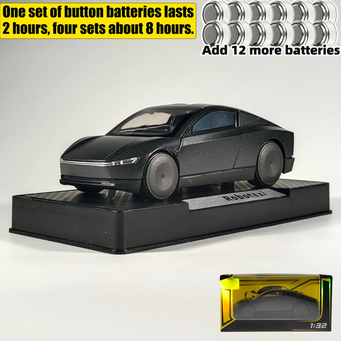 1:32 Cyber Robotaxi Driverless Taxi Alloy Metal Diecast Model
