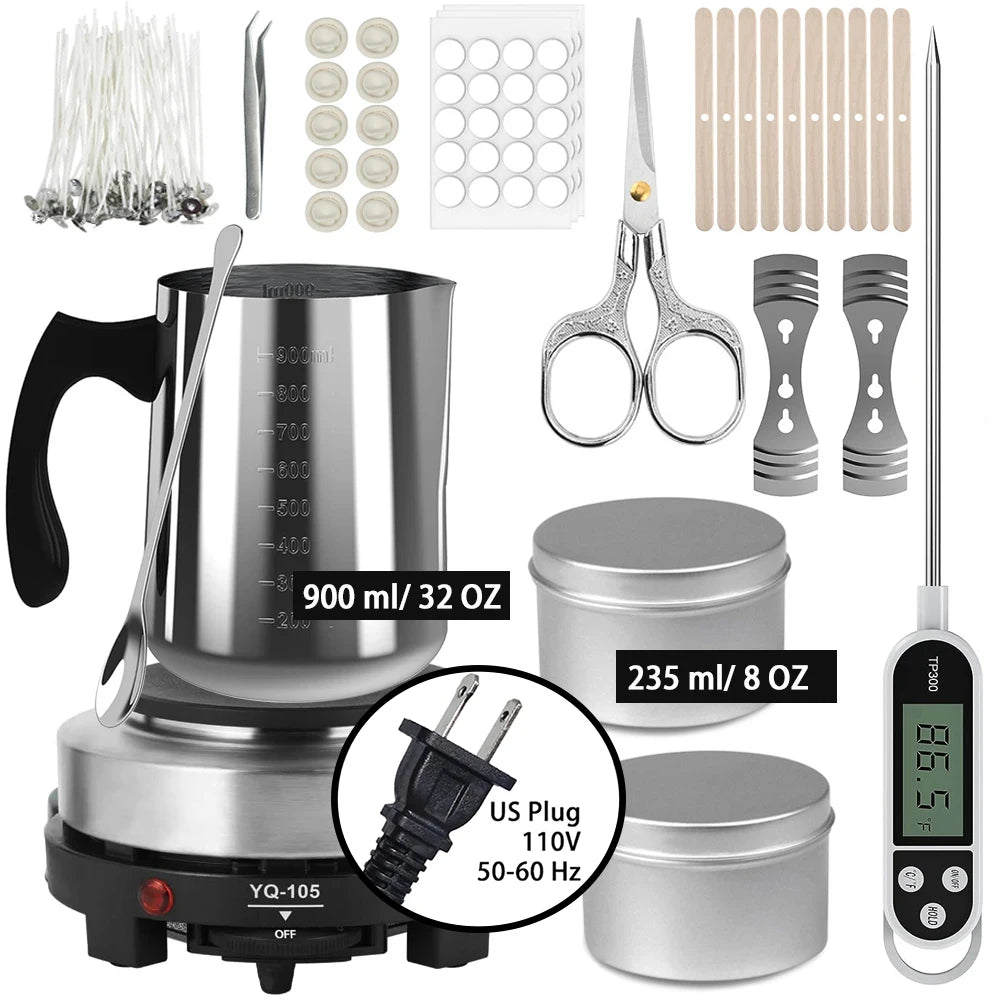 Gemos Candle Making Kit with 500W Electronic Stove