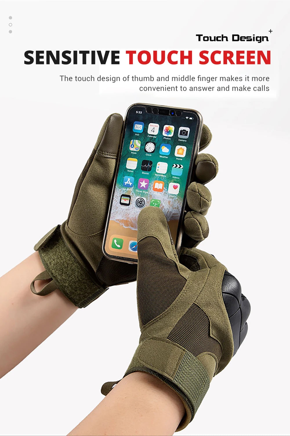 Moto Men's Motorcycle Gloves Touch Screen Motorbike Motocross Riding Gloves