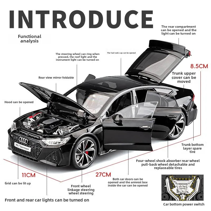 Simulation 1:18 AUDI RS7 Sportback Alloy Car Model