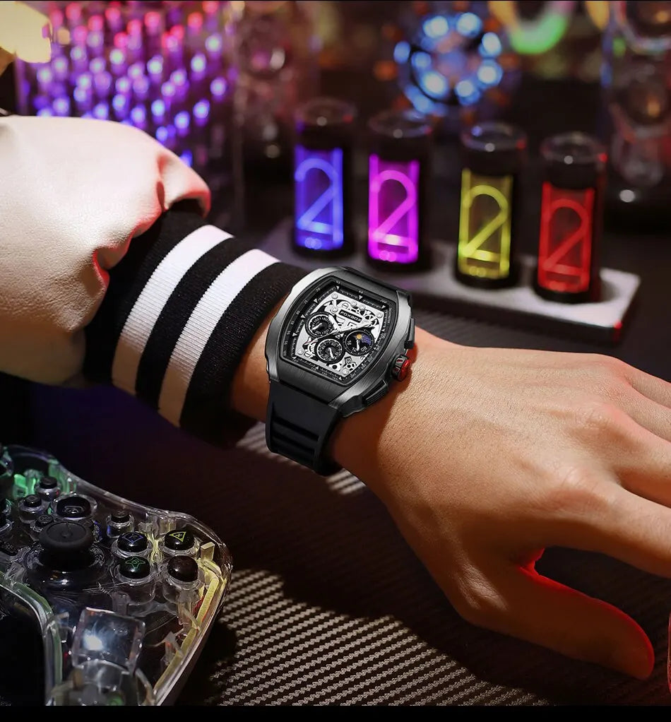 Luxury Mens Watches Business Waterproof Military Quartz Chronograph Wristwatch