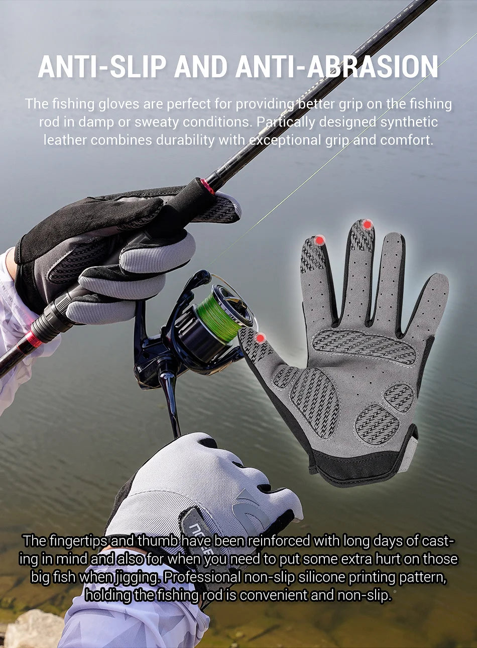 Noeby Fishing Gloves Non-slip Full Finger