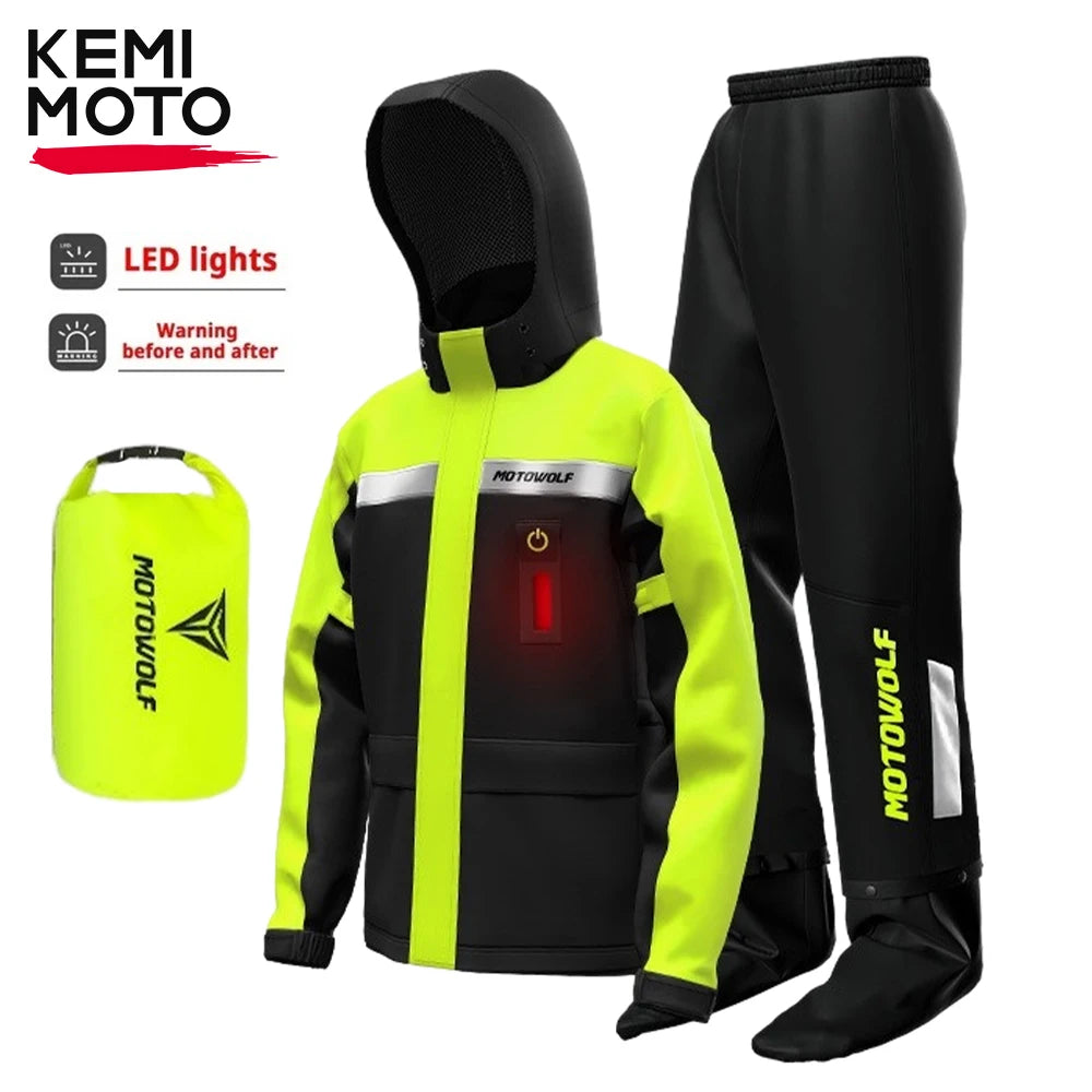 Summer Motorcycle Raincoat Rain Jacket Pants