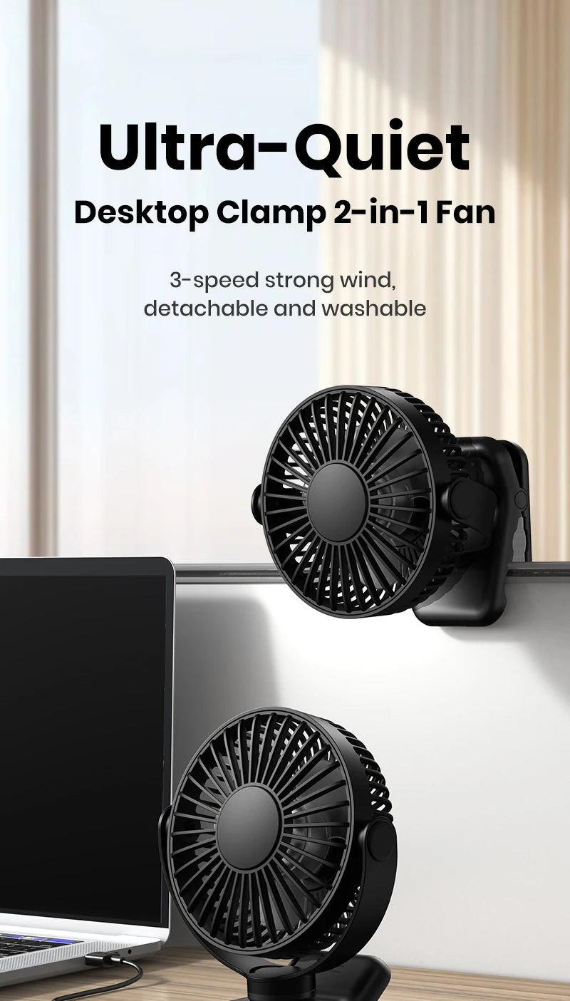TOPK Mini Portable Clip on Fan