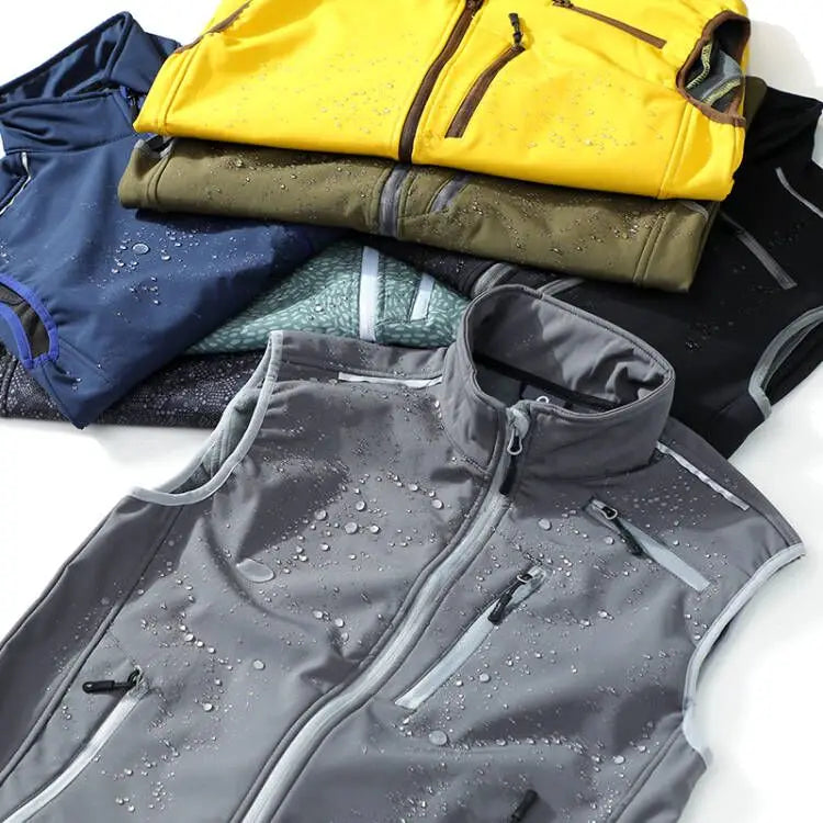 Golf Vest for Men Fleece Softshell Sports Outdoor Hiking Vest