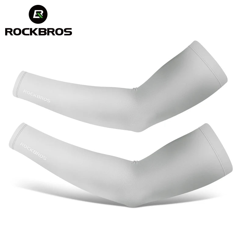 ROCKBROS Bicycle Arm Sleeves Ice Silk Sun UV Protection
