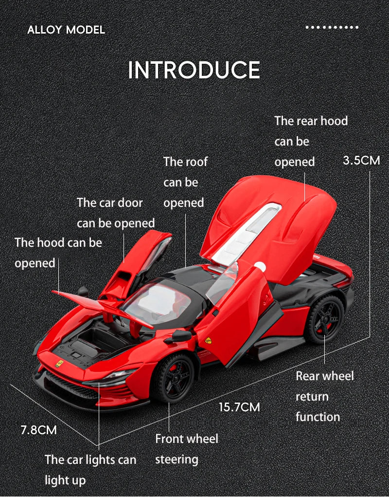 1:32 SP3 Daytona Alloy Sports Car Model