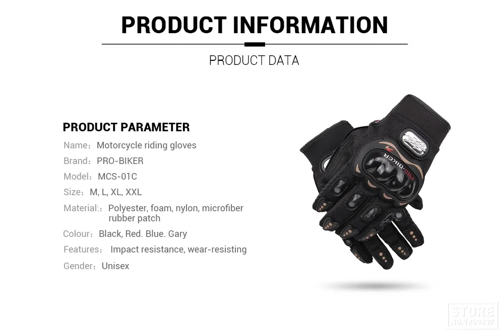 Motorcycle Gloves Windproof Waterproof Guantes Moto Men Motorbike Riding Gloves