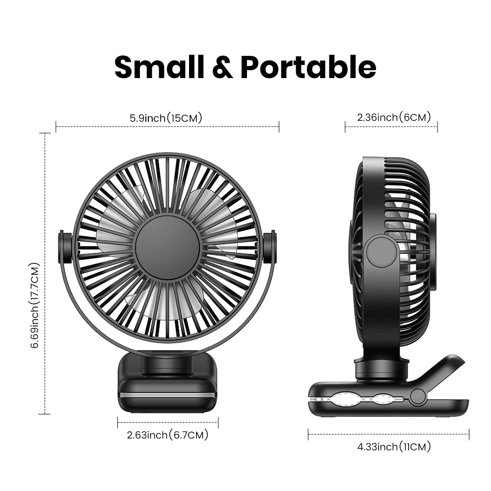 TOPK Mini Portable Clip on Fan